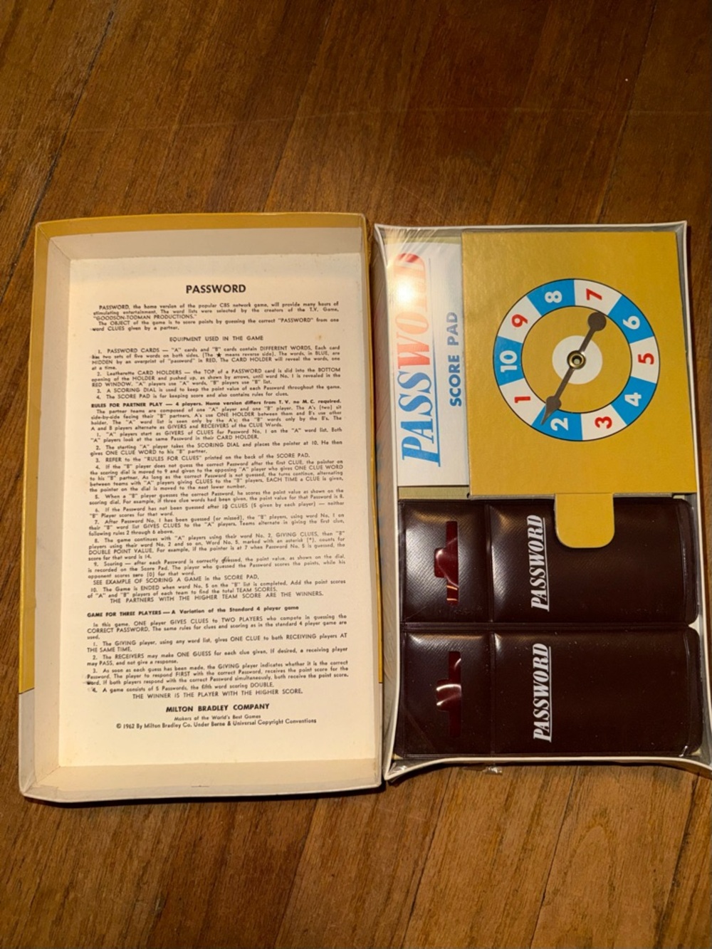 Vintage PASSWORD Board Game Set - Yellow, Blue, White